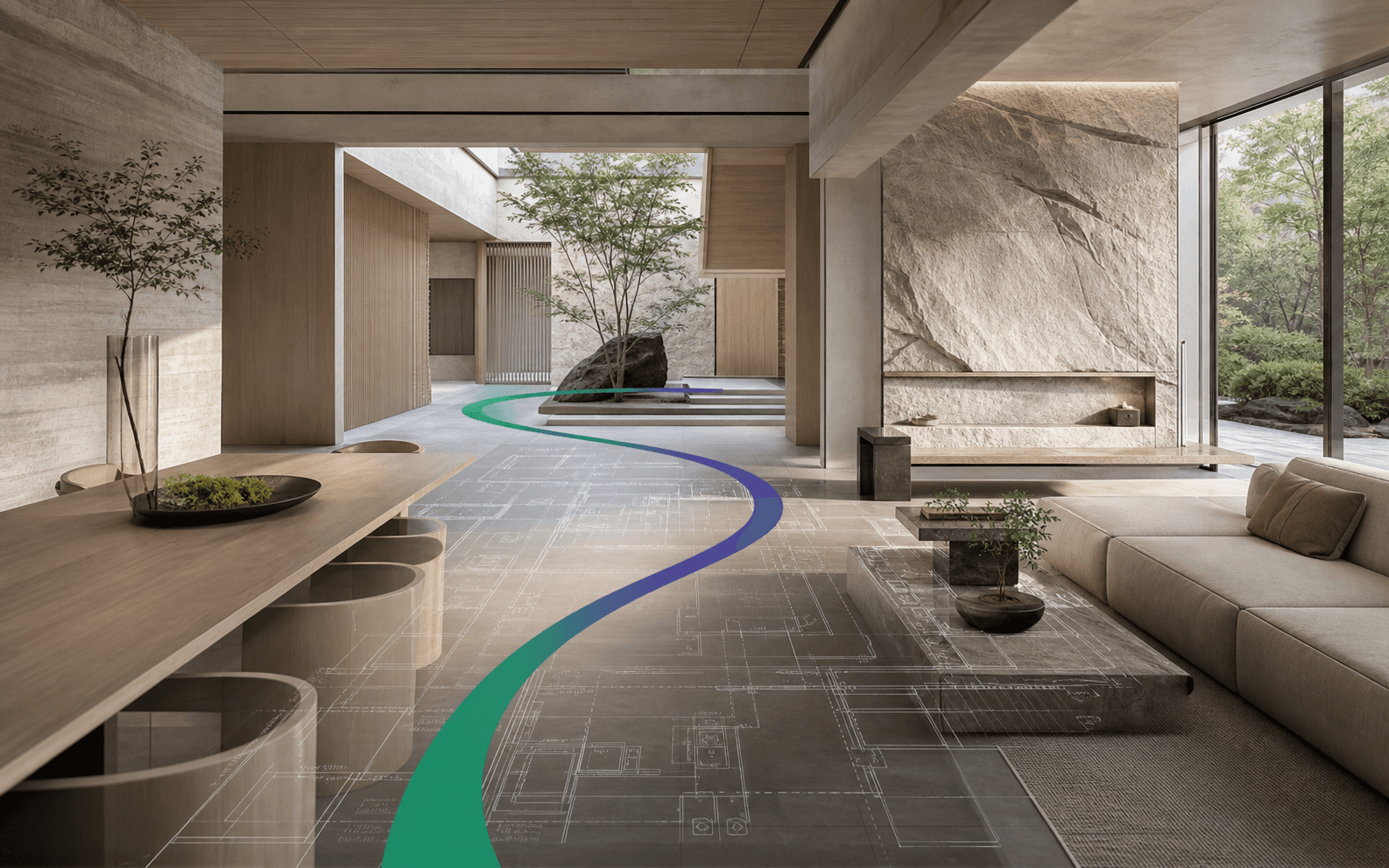 居住美学 AI 家居空间概念图